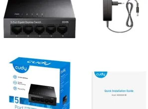 CUDY 5 PORT INTERNET SWITCH 2 LAN KABLA 15m Garancija