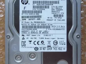 HP Enterprise 3TB Sata3 HotPlug MB3000EBUCH SERVERSKI HDD